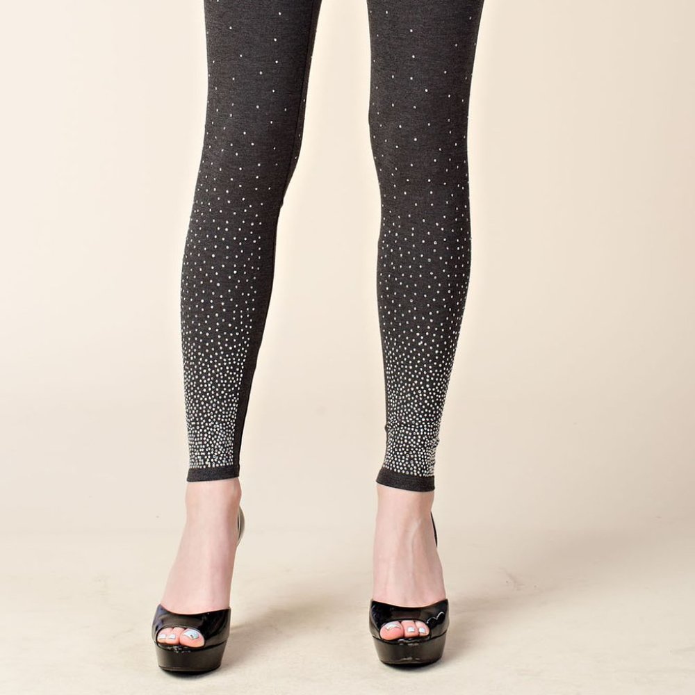 Vocal Gray Leggings with Bling